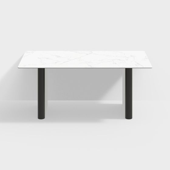 Modern Minimalist Marble Dining Table 3D model