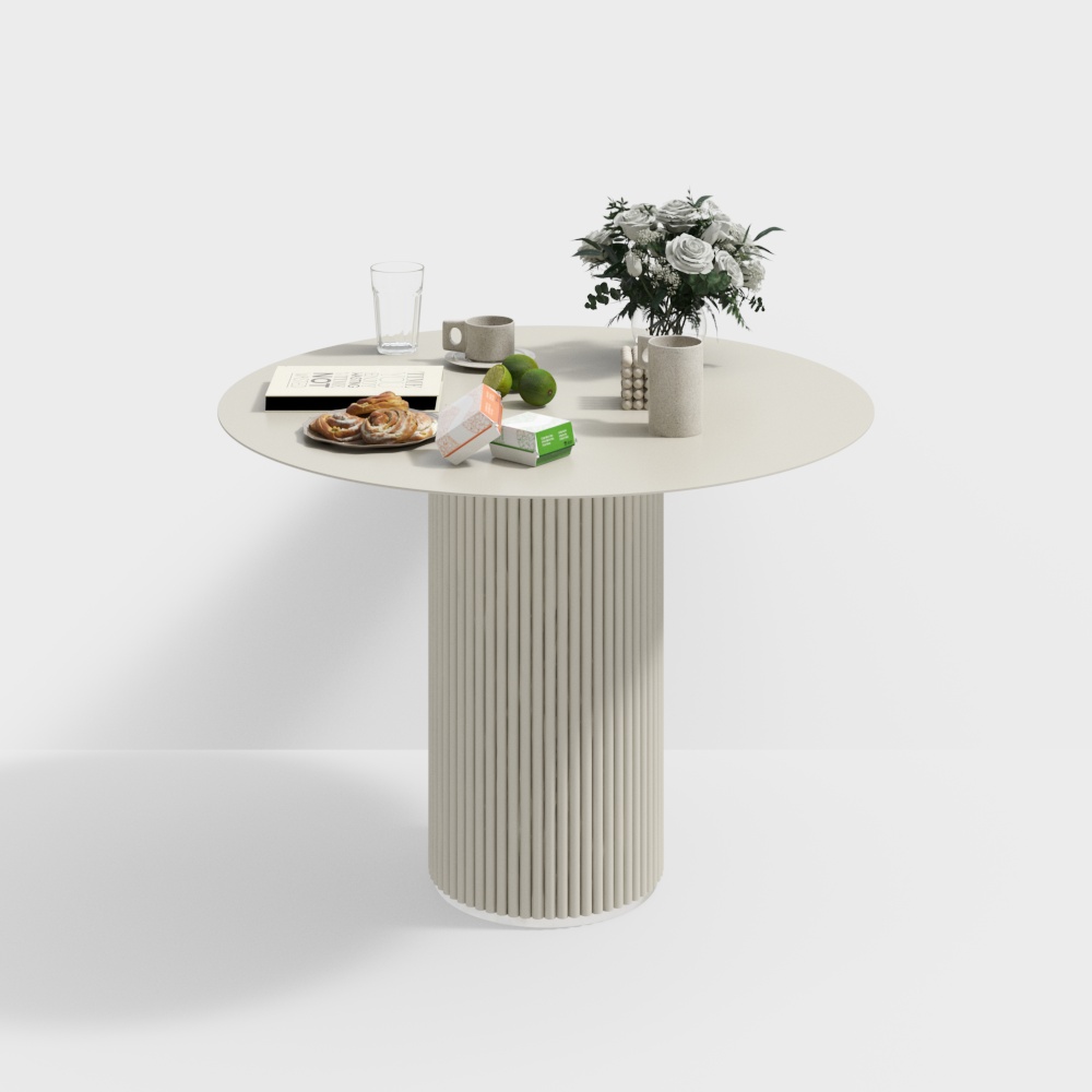 Modern cream style dining table