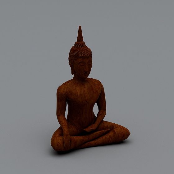 Zen Buddha 3D model for Tranquil Spaces