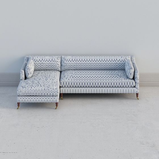 Urban Elegance 3D Model Sofa for Creative Spaces