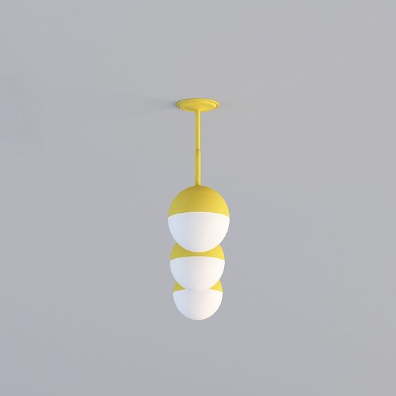 Elegant Low-Poly Pendant Light 3D Model