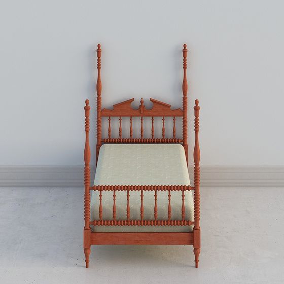 Vintage Bed 3D model