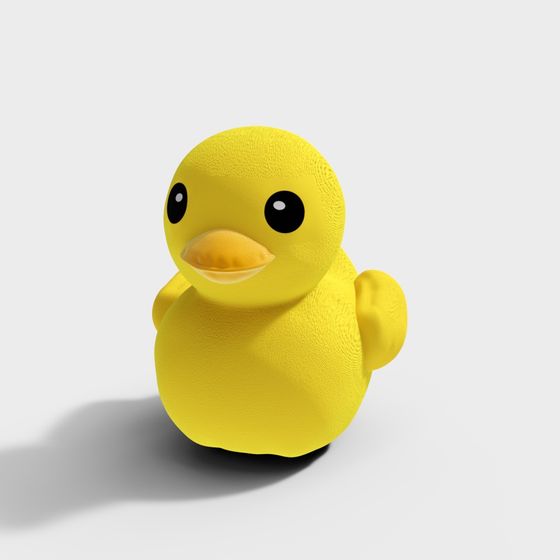 Adorable 3D Yellow Duck Model