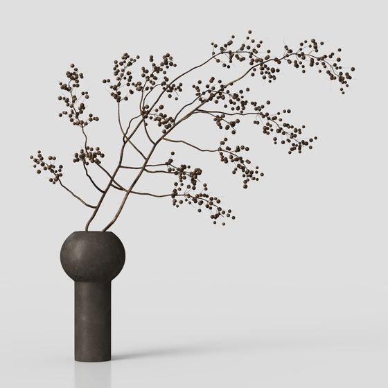 侘寂スタイルのドライフラワー装飾