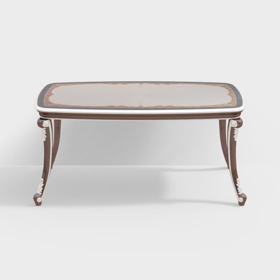 Rococo-Style Coffee Table 3D Model