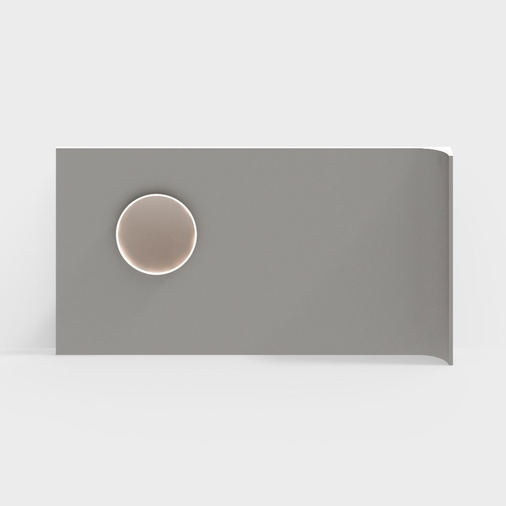 Minimalist Wall Panel 3D Model – Gray & Beige Design