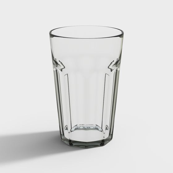 Elegant Low-Poly Glass Cup 3D model