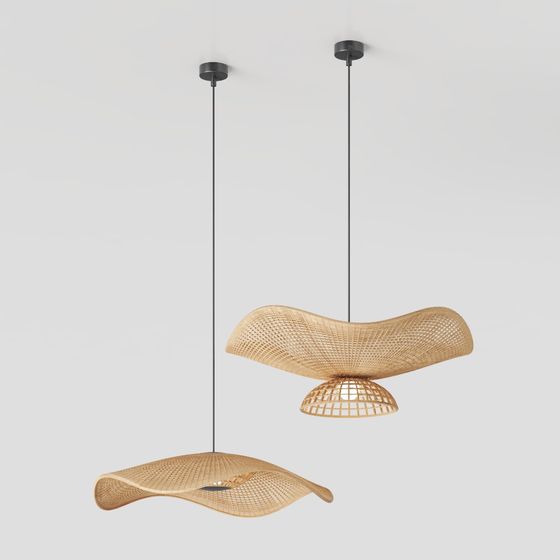 Woven Wave Pendant Light 3D model