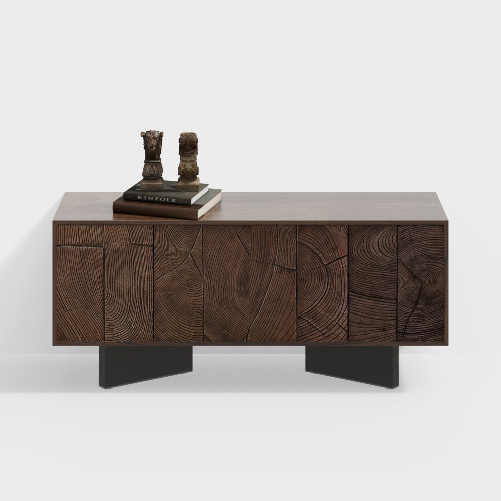 Armoire d'entrée style Wabi-sabi