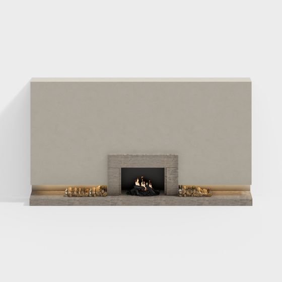 Urban Fireplace 3D model for Modern Interiors