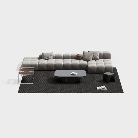 Stylish Urban Sofa 3D model for Modern Interiors