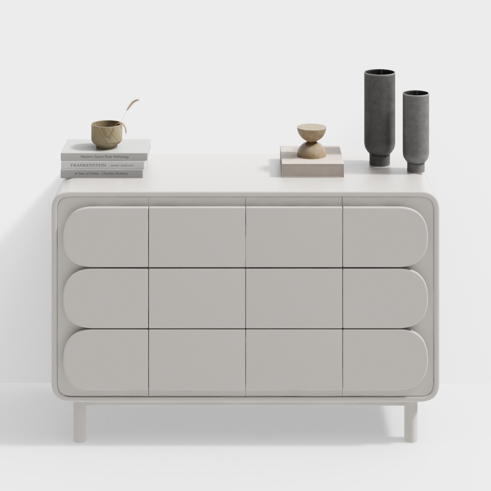 Wabi-sabi style entrance cabinet