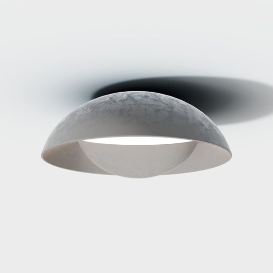 Wabi-Sabi Ceiling Lamp 3D Model in Gray