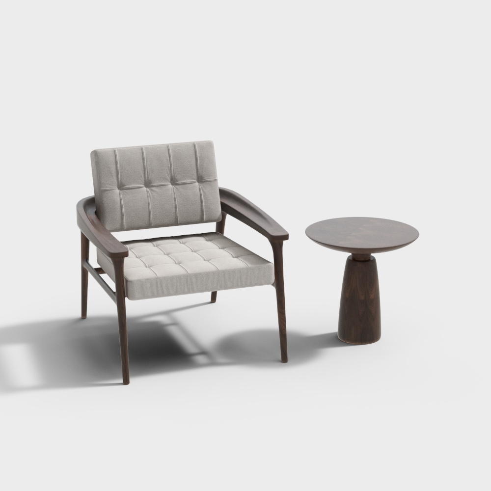 Wabi-sabi style leisure chair combination