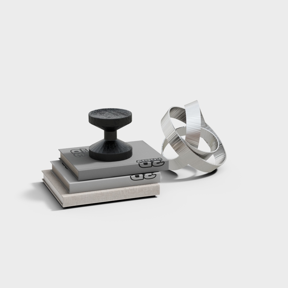 Scroll and Seal 3D model for Modern Aesthetics