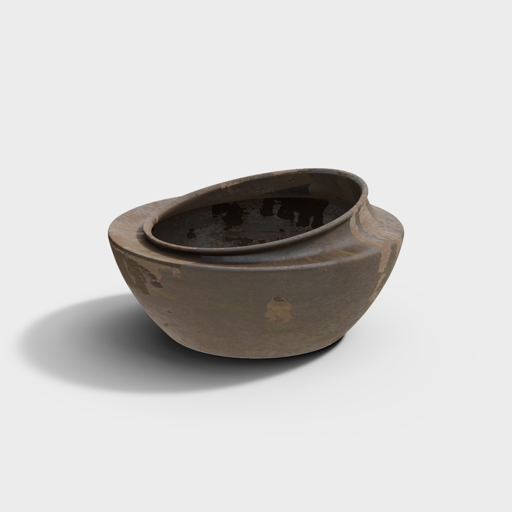 Wabi-sabi pottery pot
