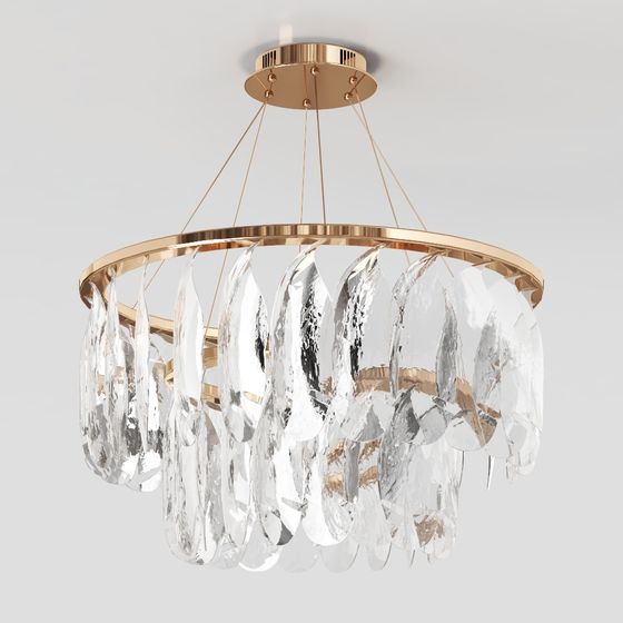Luxurious Low-Poly Chandelier 3D model for Modern Interiors