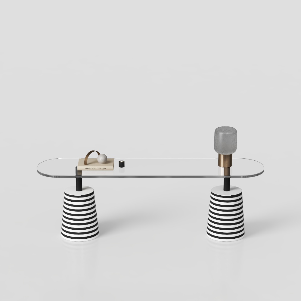 Wabi-sabi cream style console table