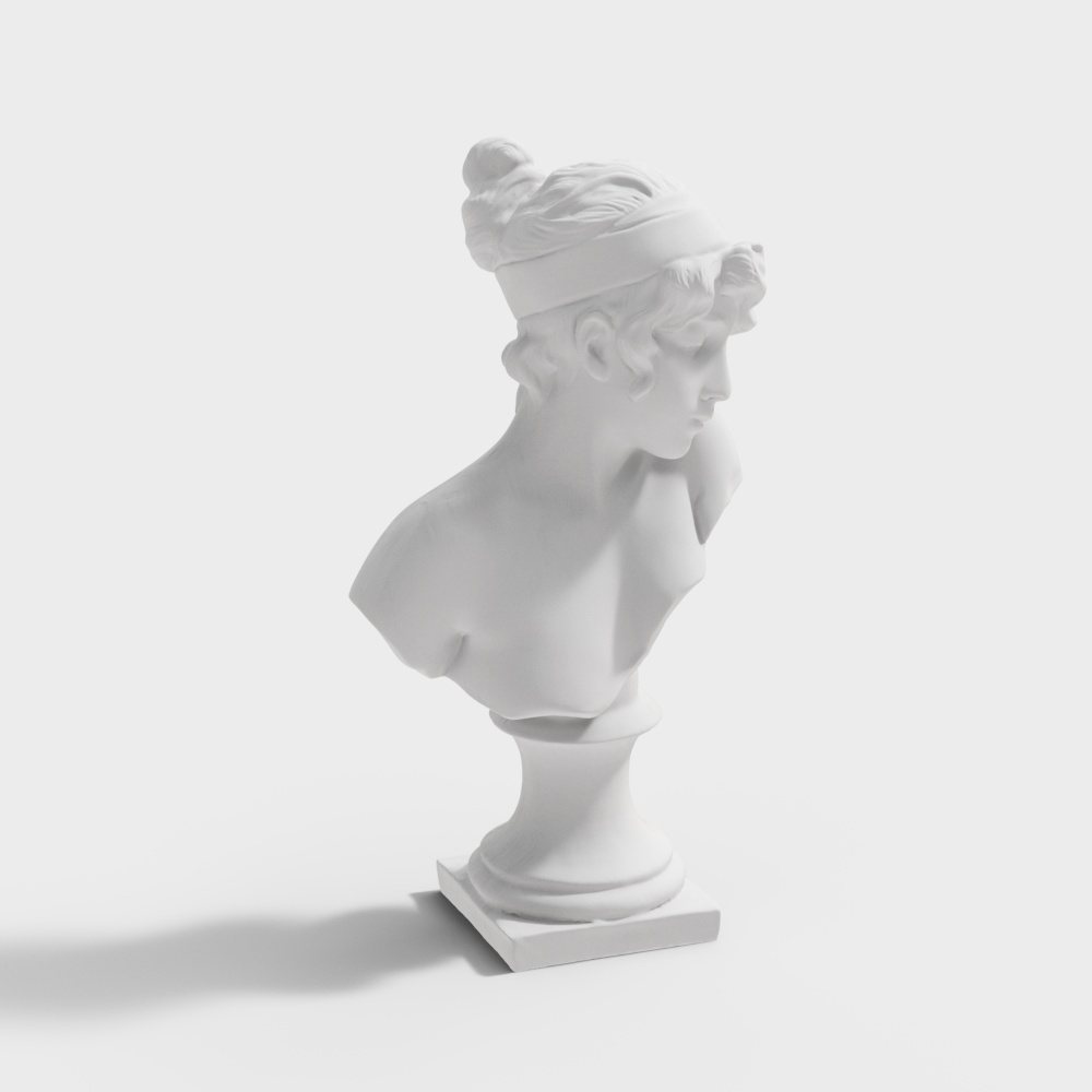 Classical Female Statue 3D Model – Greek Elegance