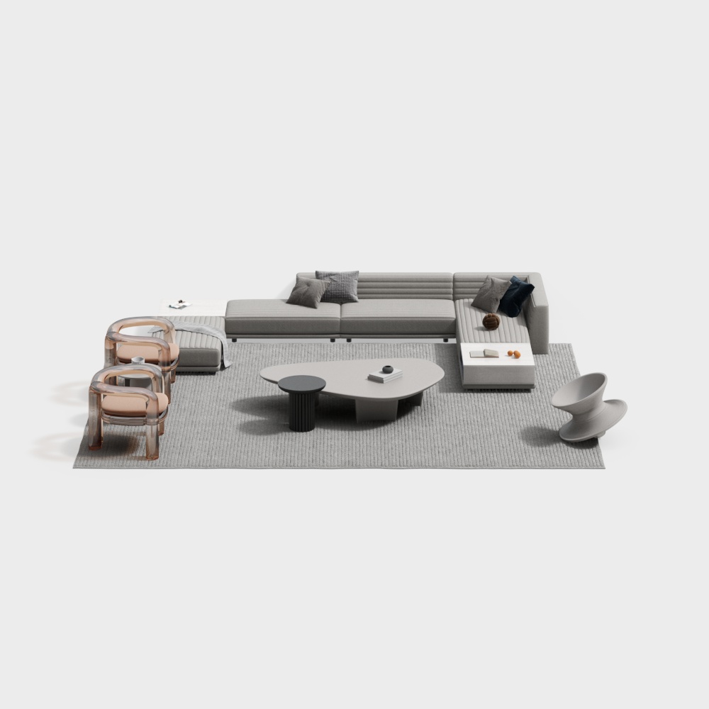 Modern cream style modular sofa