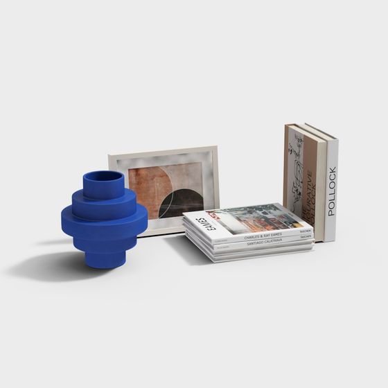 Blue Layered Vase 3D model