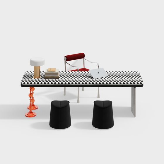 City Corner Workstation 3D model