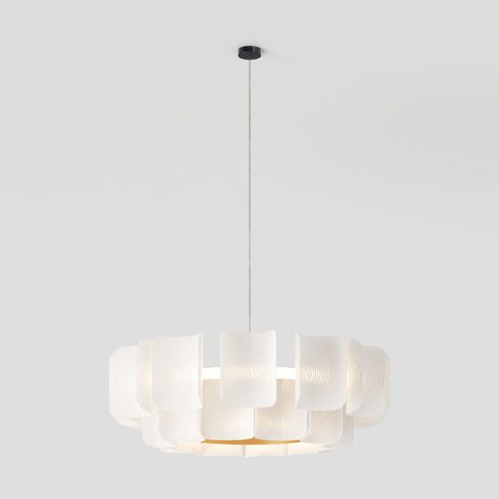 Stylish Low-Polygon Chandelier 3D model for Modern Spaces