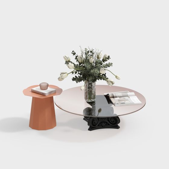 현대식 크림 스타일 커피 테이블/사이드 테이블