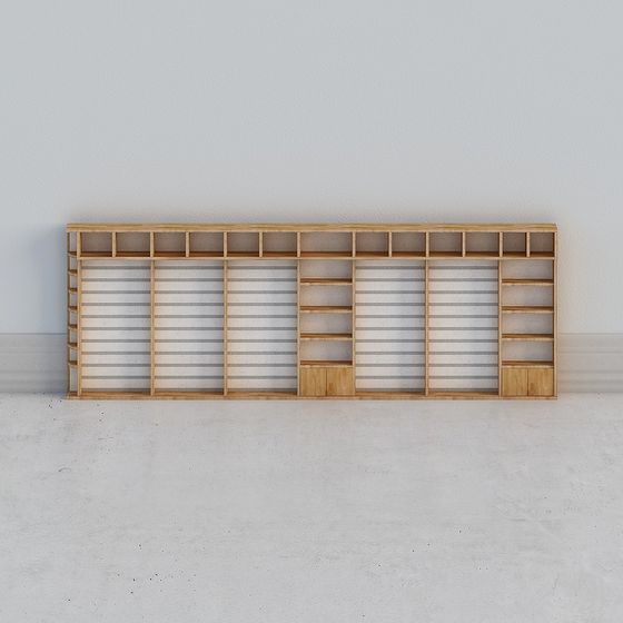 Stylish Urban Bookshelf 3D model for Creative Projects