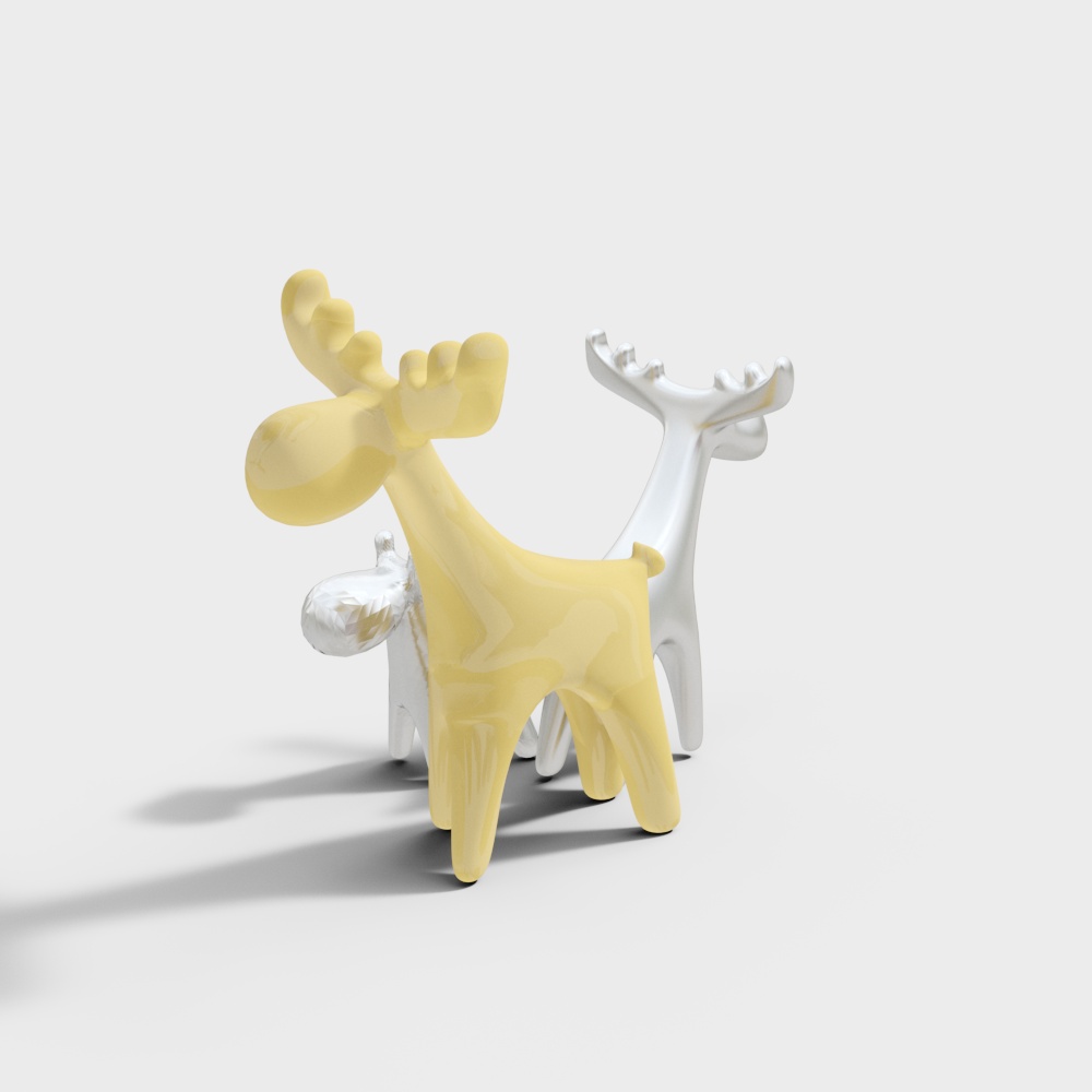 Christmas Elk Ornament Set