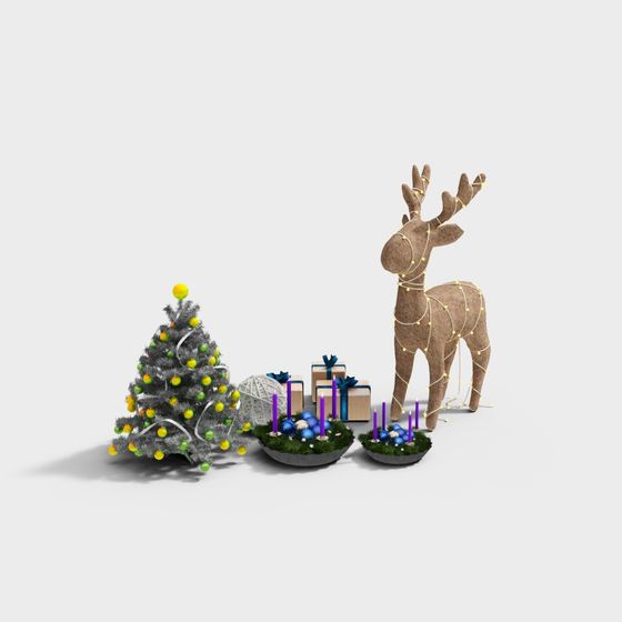 Enchanting Christmas Decor 3D Model