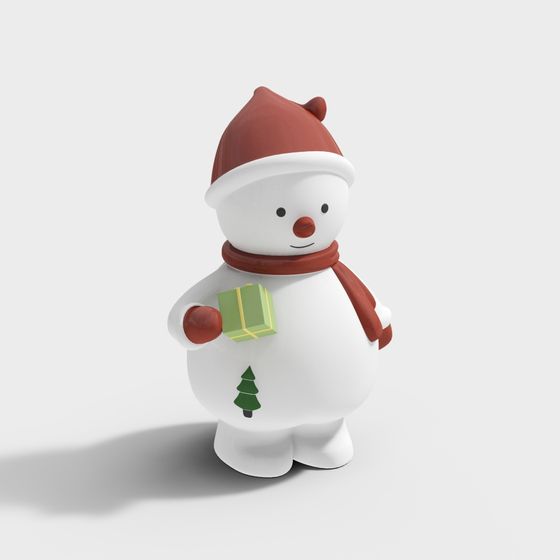 Charming Snowman 3D model for Festive Decor