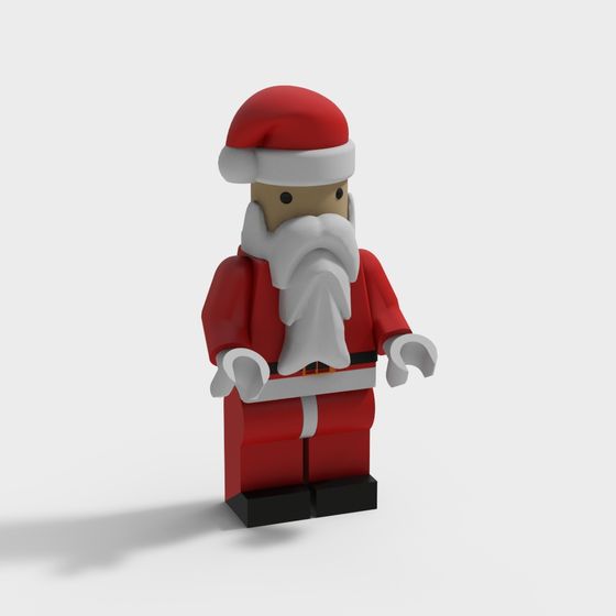 Low Poly Santa Claus 3D Model for Festive Designs
