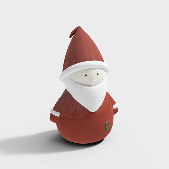 Low-Poly High-Detail Santa Claus 3D model