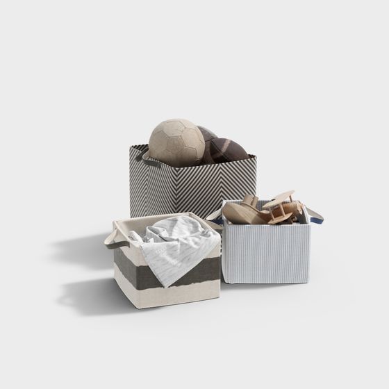 Stylish Storage Boxes 3D model