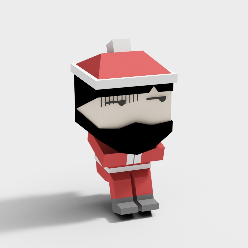 Jolly Santa Claus 3D model for Festive Projects