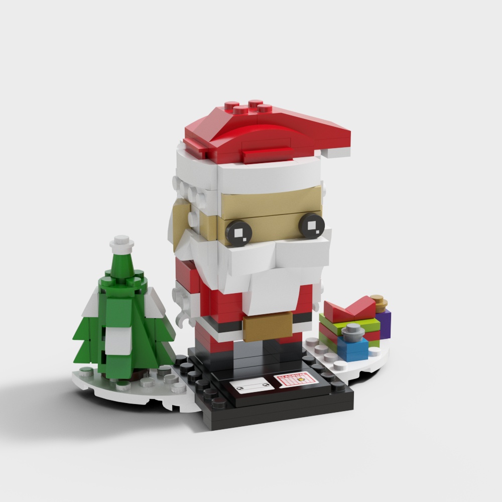 LEGO-Inspired Santa Claus 3D Model – Festive Low-Poly Design