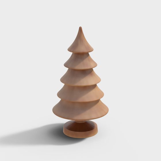 Artistic Christmas Tree 3D model in Low Poly Style