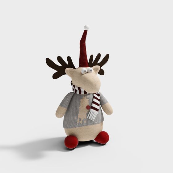 Charming Reindeer Rudolph 3D model