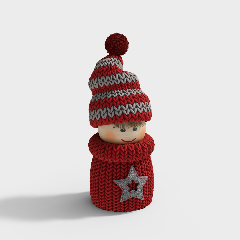 Charming Low-Poly Snowman 3D Model – Festive Winter Character