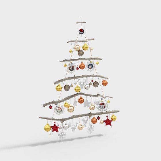 Handcrafted Christmas Tree 3D Model for Festive Design