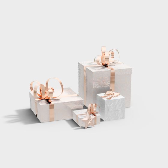 Elegant Gift Boxes 3D model
