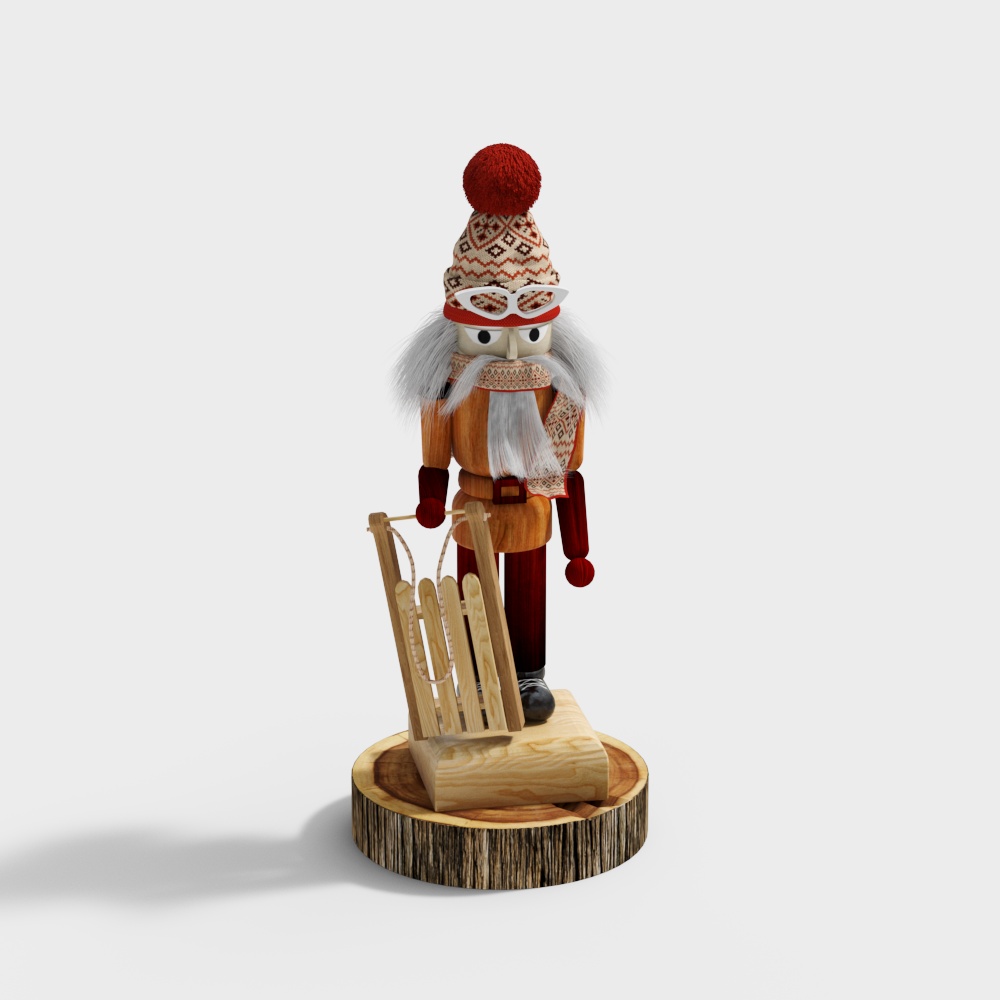 Festive Santa Claus 3D Model – Low-Poly Holiday Decor