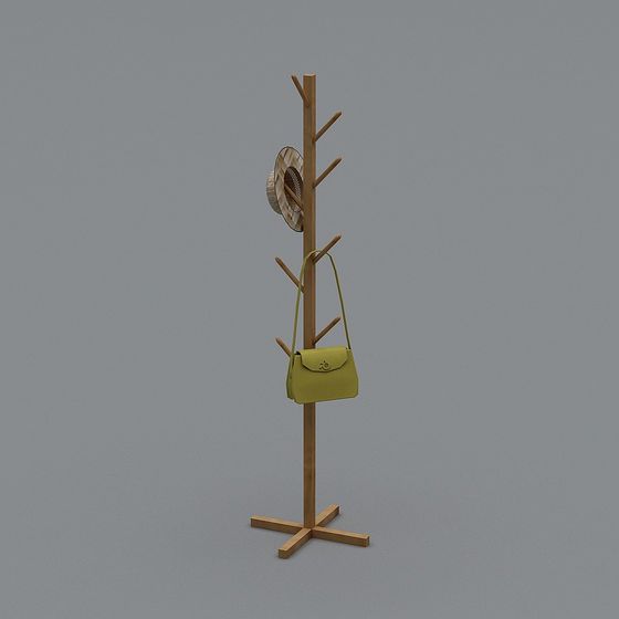 Stylish Minimalist Coat Rack 3D model