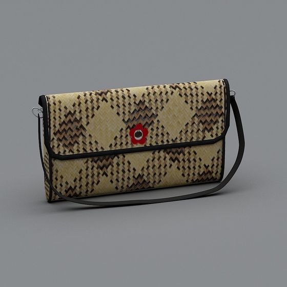 Elegant Woven Handbag 3D model for Designers