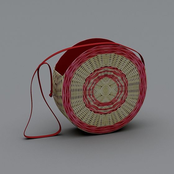 Rustic Woven Basket 3D model