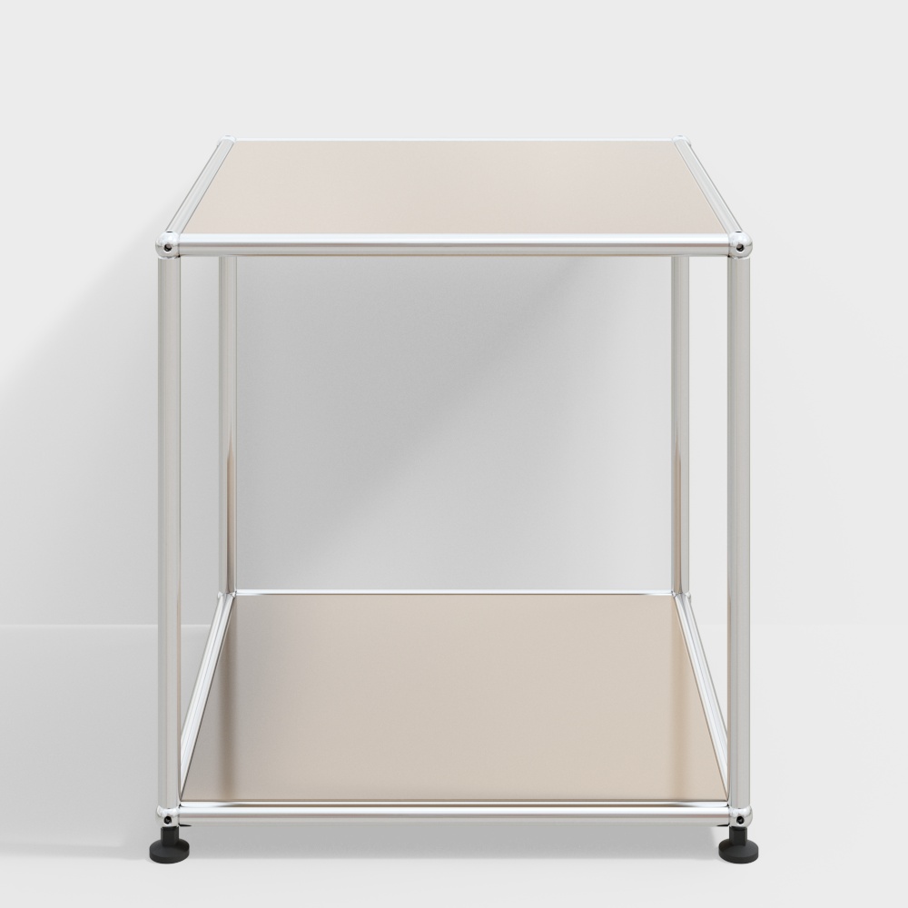 Metal Frame Storage Cabinet 3D Model – Low-Poly Design