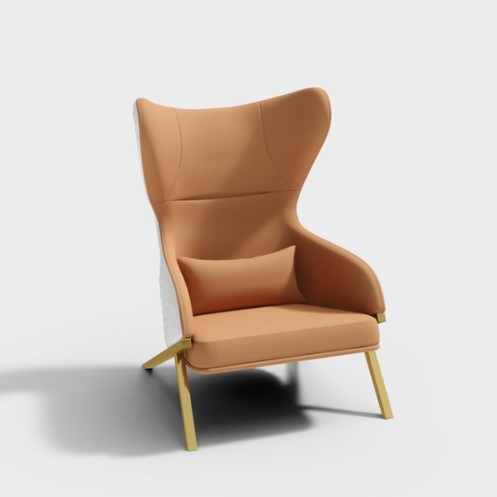Stylish Low Polygon Armchair 3D model for Modern Spaces