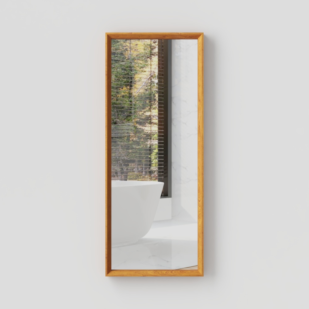 Miroir extra-large en bois de cerisier pleine longueur