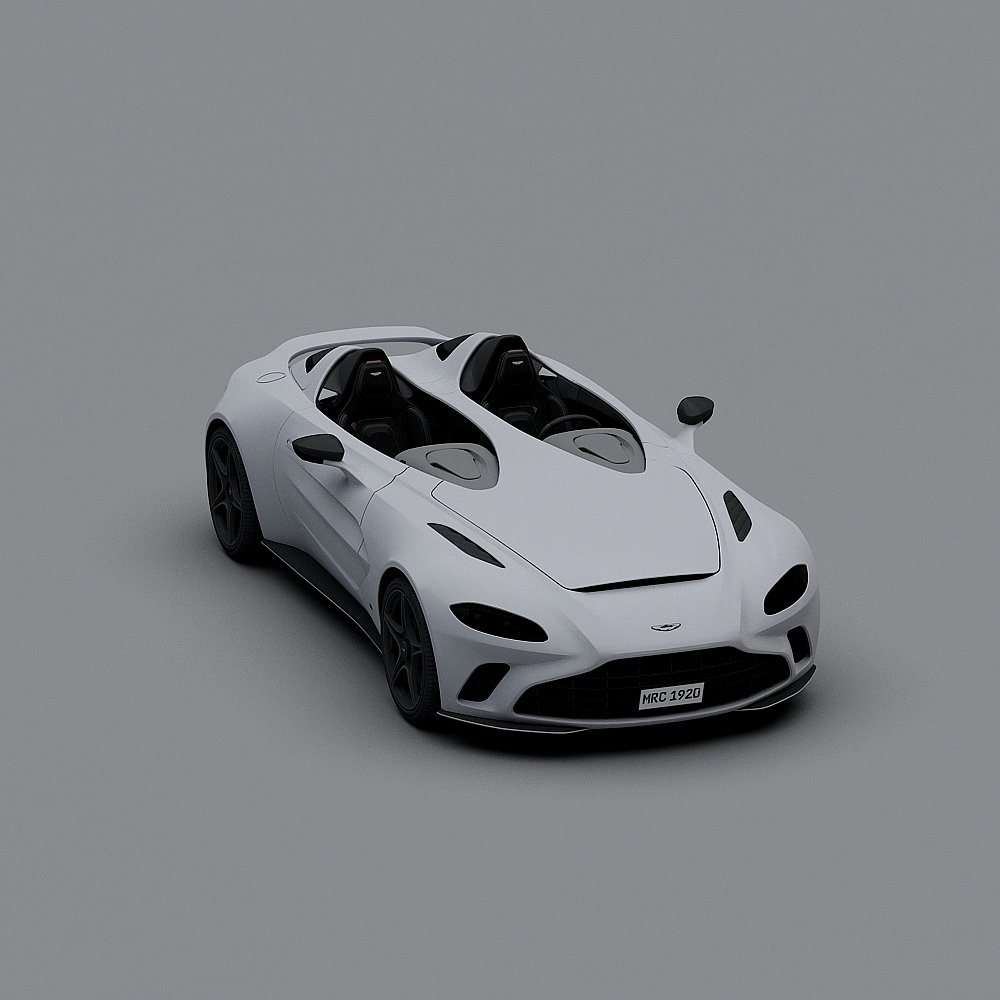 Sleek Low-Poly Sports Car 3D model